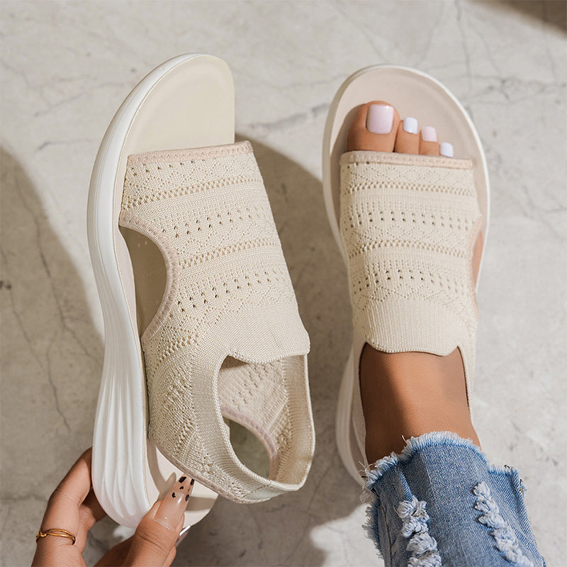 Lara - Breathable Knit Platform Sandals