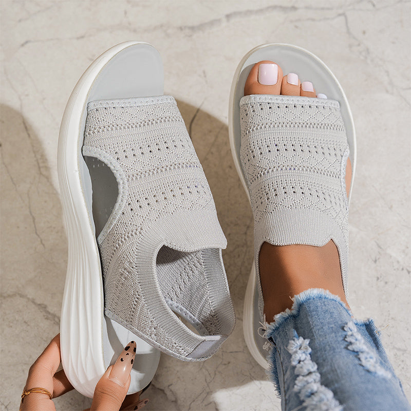 Lara - Breathable Knit Platform Sandals