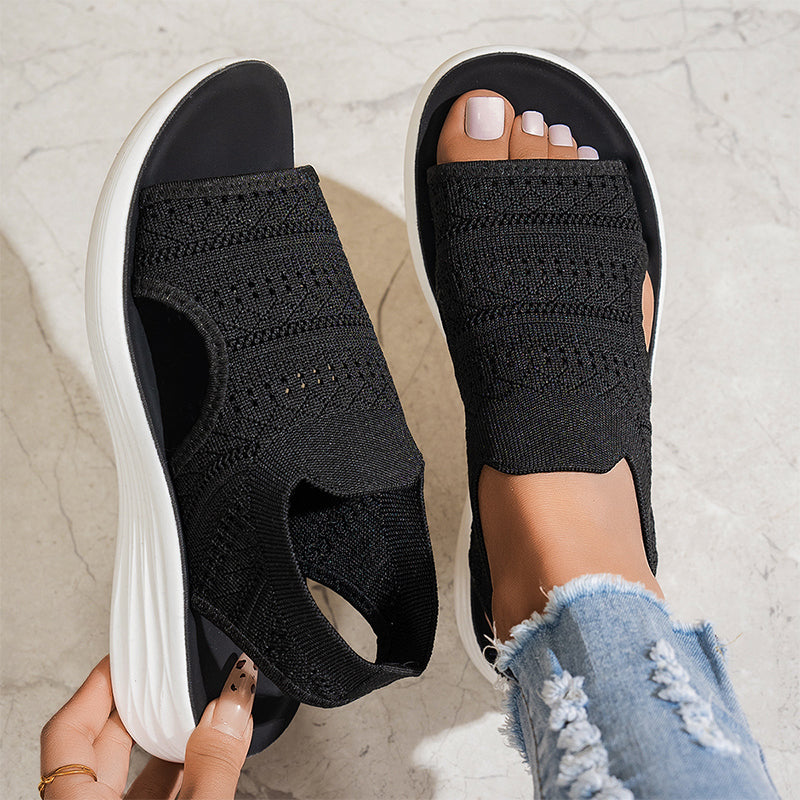 Lara - Breathable Knit Platform Sandals