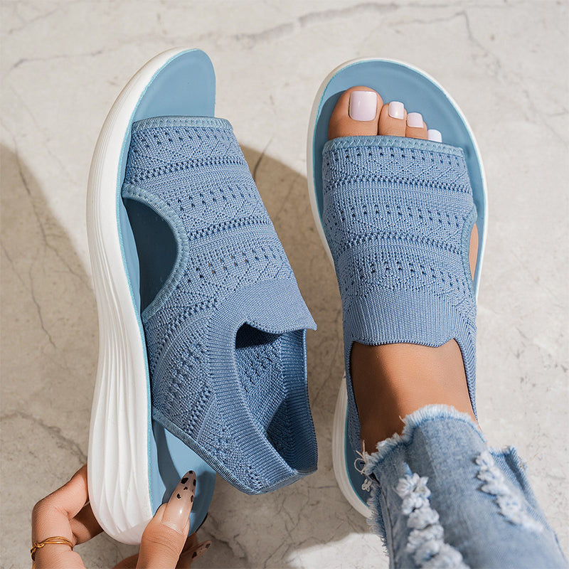 Lara - Breathable Knit Platform Sandals