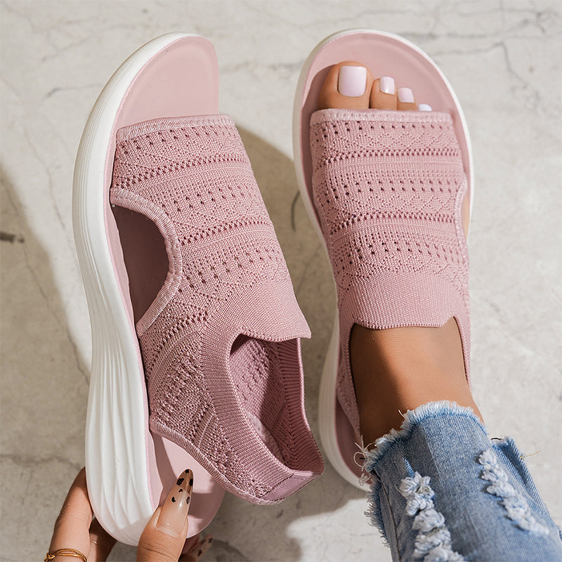 Lara - Breathable Knit Platform Sandals